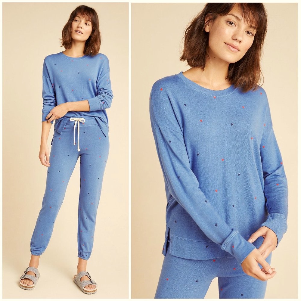 Nwt Anthropologie Sundry Starry Hearts Sweatshirt